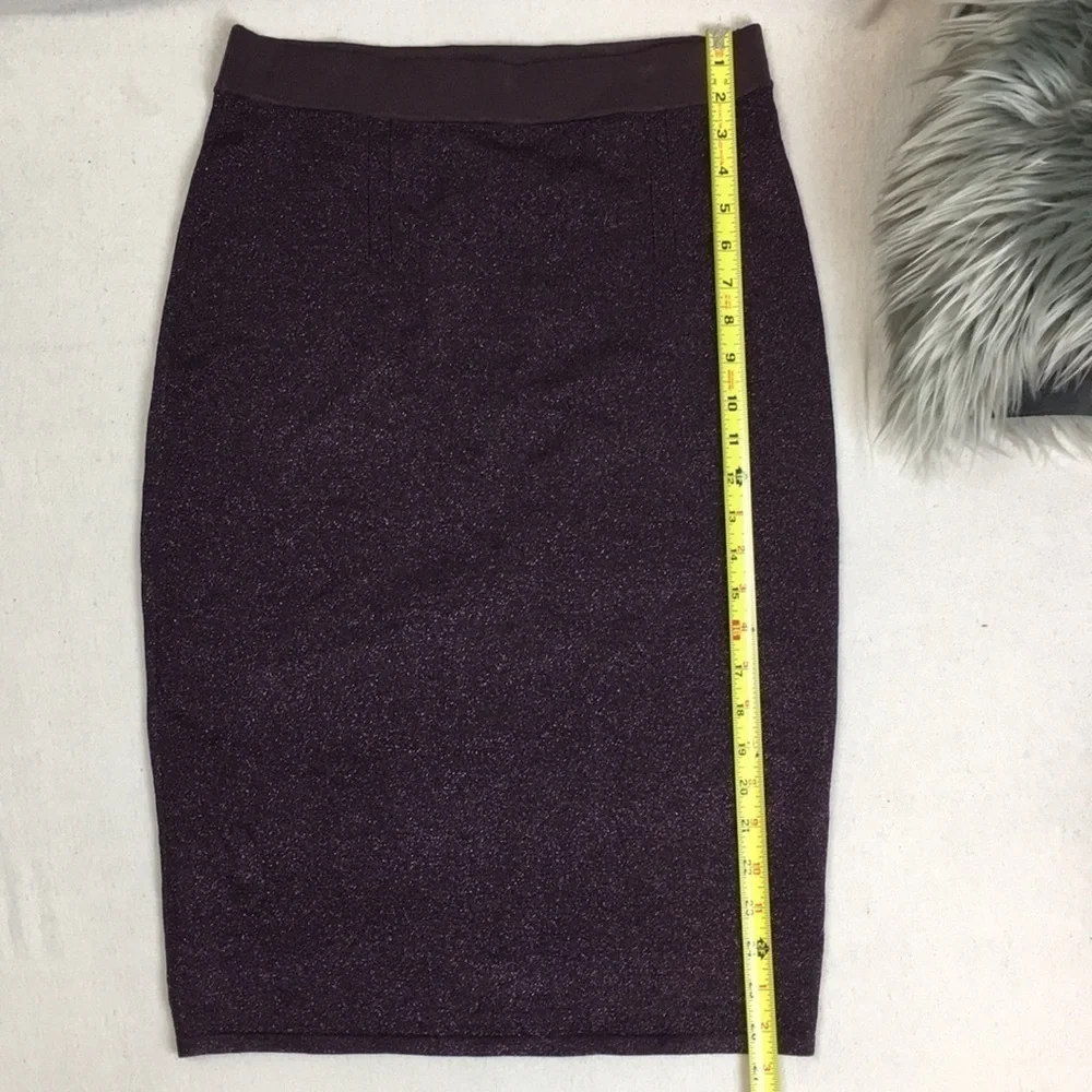 Rag & Bone Marie Metallic Lurex knit Pencil Skirt